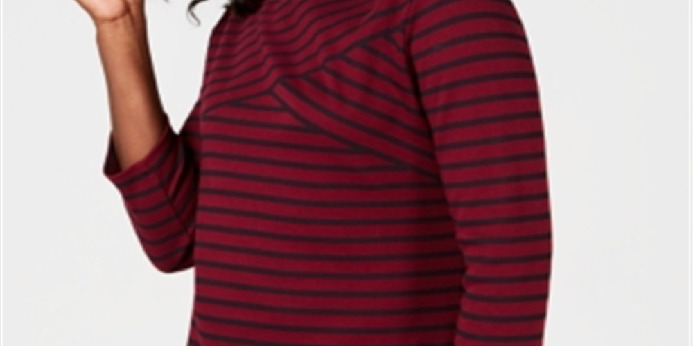 Karen Scott Blusa Listrada Feminina Vermelha Tamanho XS