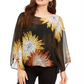 Blusa feminina Alfani com manga bufante, tamanho pequeno, amarelo, médio
