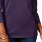 Blusa feminina Karen Scott de algodão com decote canoa, roxa, tamanho pequeno