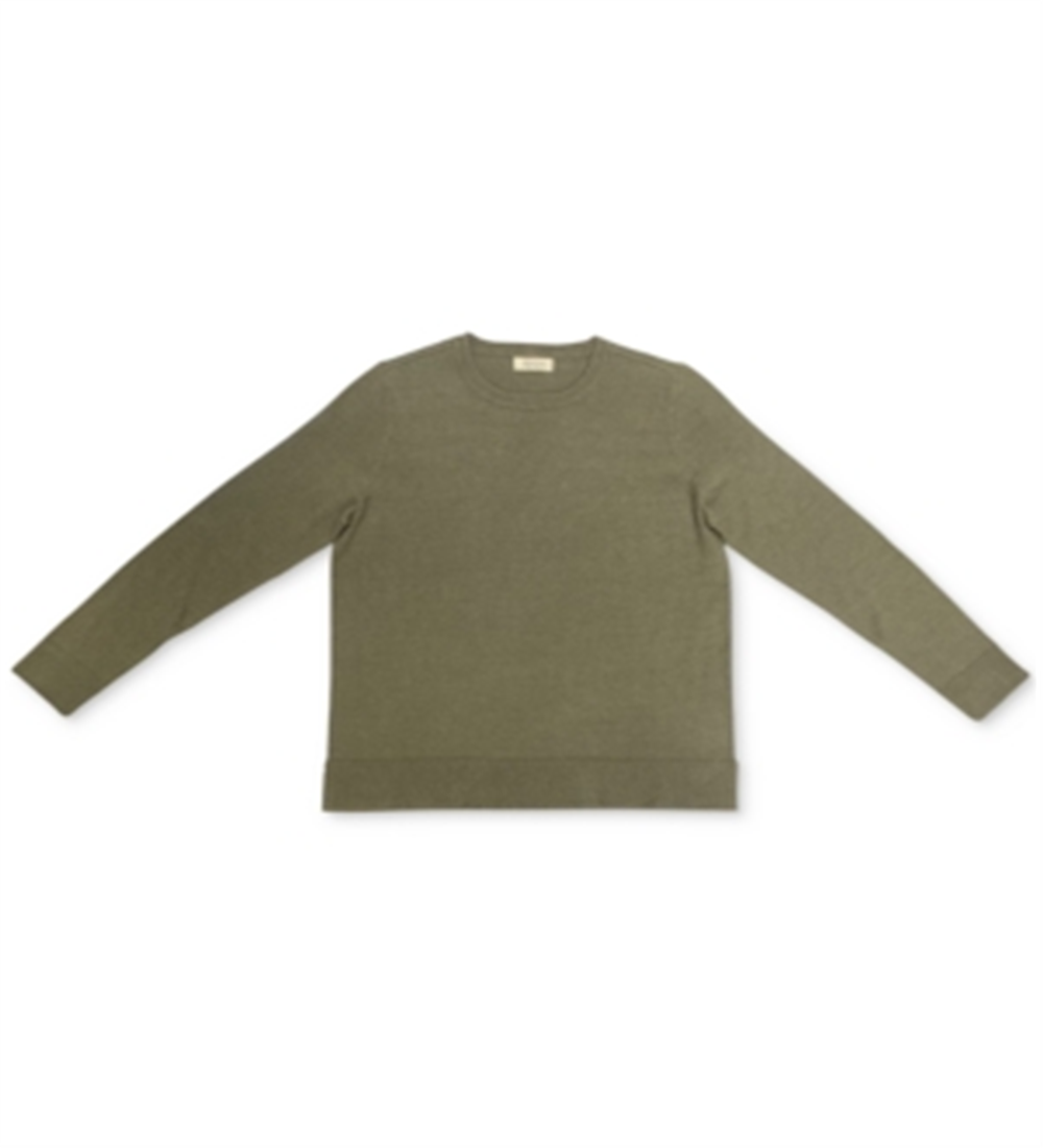 Suéter feminino estilo &amp; co, pulôver profundo, gola redonda, malha, verde, tamanho extrapequeno