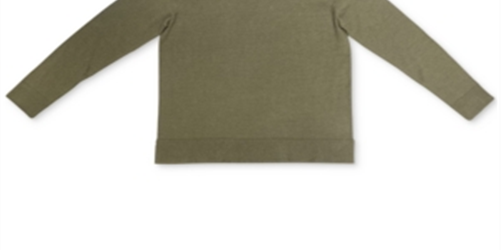 Suéter feminino estilo &amp; co, pulôver profundo, gola redonda, malha, verde, tamanho extrapequeno