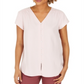 Blusa feminina com botões e mangas bufantes, estilo &amp; co, rosa, tamanho extrapequeno