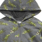 Moletom com capuz e zíper com estampa de dinossauro para meninos da Epic Threads, cinza, tamanho 3