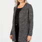Karen Scott Cardigan Duster Feminino com Botões Frontais Preto Tamanho Pequeno Médio