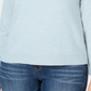 Karen Scott Suéter Feminino Gola Falsa Azul Tamanho Pequeno P