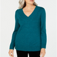 Karen Scott Suéter Feminino Gola V Manga Longa Verde Tamanho P