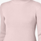 Karen Scott Blusa feminina de gola alta canelada em algodão, rosa, tamanho X-S