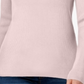 Karen Scott Blusa feminina de gola alta canelada em algodão, rosa, tamanho X-S