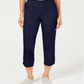 Calça capri feminina estilo &amp; co, azul, tamanho médio