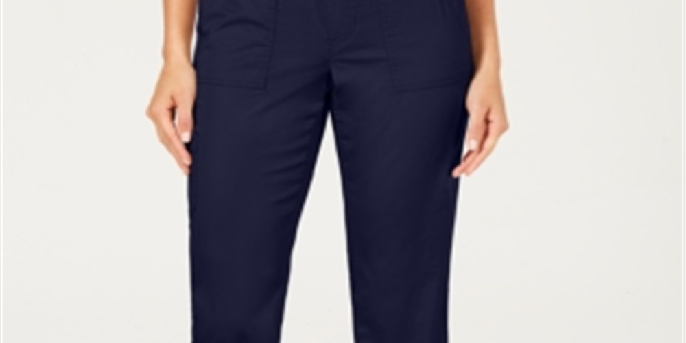 Calça capri feminina estilo &amp; co, azul, tamanho médio