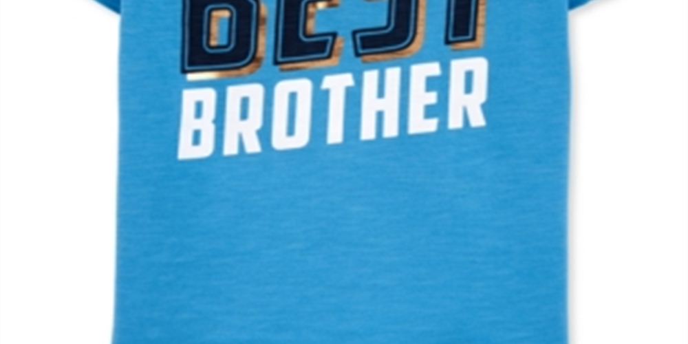 Camiseta estampada Carter's para meninos, gola redonda, manga curta, azul, tamanho 3T