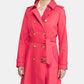 Ralph Lauren Trench Coat Feminino com Cinto Vermelho Tamanho Grande