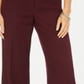 Calça feminina elástica de perna larga, tamanho 4, vermelha, estilo &amp; co