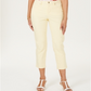 Calça jeans feminina Charter Club Tummy Control Bristol Capri, amarela, tamanho 16