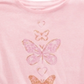 Camiseta estampada com borboletas para meninas grandes da Epic Threads, rosa, tamanho médio