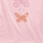 Camiseta estampada com borboletas para meninas grandes da Epic Threads, rosa, tamanho médio