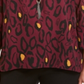 JM Collection Blusa com estampa de colar feminina roxa tamanho grande