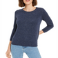 Suéter feminino salpicado Maison Jules azul tamanho extragrande