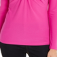 INC International Concepts Top feminino com decote em V e argola em U, rosa, tamanho médio
