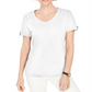 Karen Scott Blusa Feminina Gola V Ombro a Ombro Branco Tamanho Grande