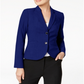 Calvin Klein Blazer Feminino Ajustado Mangas Compridas Dois Botões Azul Marinho Tamanho 4P