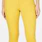 Calça jeans feminina Lexington reta Charter Club, amarela, tamanho 18