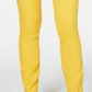 Calça jeans feminina Lexington reta Charter Club, amarela, tamanho 18