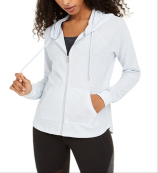 Jaqueta Calvin Klein Feminina com Zíper Azul Tamanho Médio