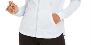 Jaqueta Calvin Klein Feminina com Zíper Azul Tamanho Médio