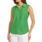 Camisa feminina sem mangas Charter Club Cotton Piquet, verde, tamanho 6