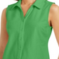 Camisa feminina sem mangas Charter Club Cotton Piquet, verde, tamanho 6