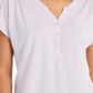Blusa Henley de Linho e Manga Dolman Feminina Style &amp; Co Roxa Tamanho Médio