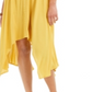 Vestido feminino estilo &amp; co com bainha de lenço amarelo tamanho extragrande