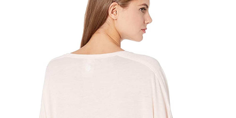 Camisas e tops de treino fitness femininos Free People First Choice, bege, tamanho extrapequeno