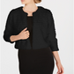 Calvin Klein Feminino Pele Sintética Sem Mangas Cardigan Aberto Top Cocktail Preto Tamanho Pequeno