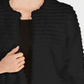Calvin Klein Feminino Pele Sintética Sem Mangas Cardigan Aberto Top Cocktail Preto Tamanho Pequeno
