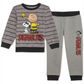 Conjunto de moletom e calça jogger Peanuts Little Boy, 2 peças, cinza, tamanho 7