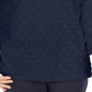 Moletom feminino Karen Scott com estampa de bolinhas, azul, tamanho pequeno P