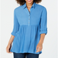 Camisa túnica babydoll feminina Style &amp; Co azul tamanho pequeno M