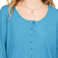 Blusa feminina estilo swing azul tamanho médio