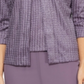 Conjunto de duas peças texturizado feminino Alex Evenings, roxo, tamanho pequeno