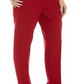 Calça feminina Anne Klein com zíper para usar no trabalho, vermelha, tamanho 16