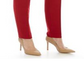 Calça feminina Anne Klein com zíper para usar no trabalho, vermelha, tamanho 16