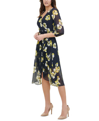 Vestido MIDI Floral Petúnia Tommy Hilfiger Feminino Azul Tamanho 18