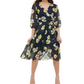 Vestido MIDI Floral Petúnia Tommy Hilfiger Feminino Azul Tamanho 18