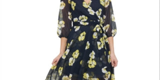 Vestido MIDI Floral Petúnia Tommy Hilfiger Feminino Azul Tamanho 18