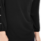 Blusa feminina NY Collection com mangas divididas, preta, tamanho pequeno grande