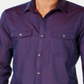 Camisa social masculina com gola estampada e ajuste clássico da INC International Concepts, azul, tamanho X-S