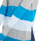 Camiseta feminina Maison Jules com estampa de blocos de cores, manga comprida, gola redonda, verde, tamanho pequeno