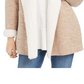 Cardigan feminino com capuz e forro de sherpa da Style &amp; Co, marrom, tamanho M